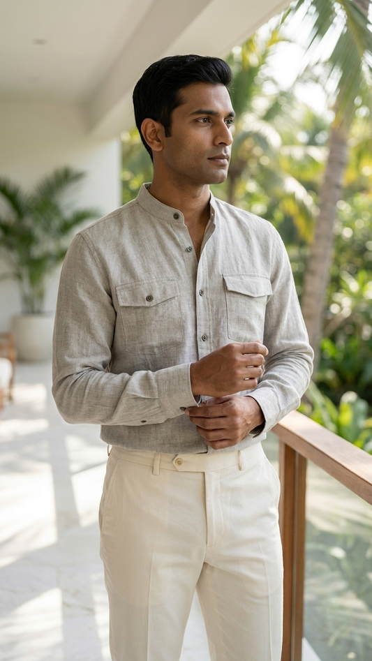 Grey Linen Shirt