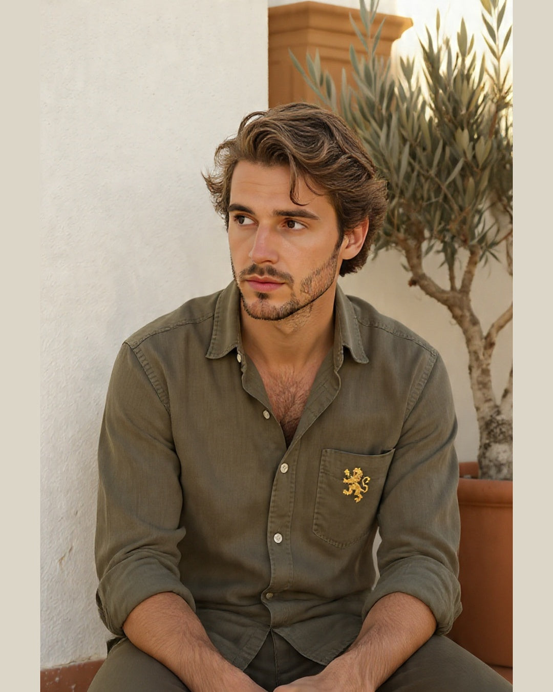 Green Linen Shirt