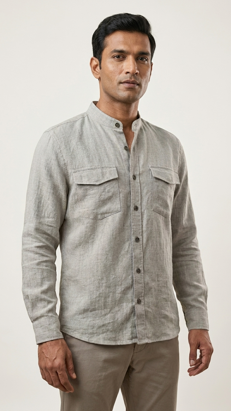 Grey Linen Shirt