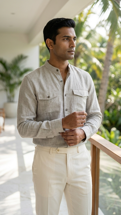 Grey Linen Shirt