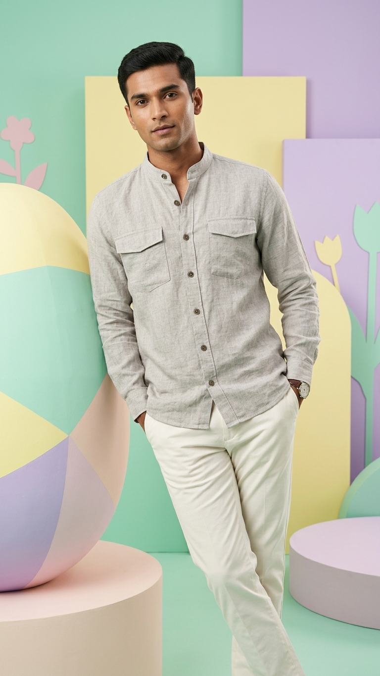 Grey Linen Shirt